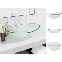 VidaXL Waschbecken Hartglas 54,5x35x15,5 cm Transparent