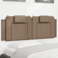 VidaXL Kopfteil-Kissen Cappuccino-Braun 140 cm Kunstleder