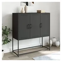 VidaXL Highboard Schwarz 100,5x39x107 cm Stahl
