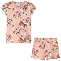 VidaXL Kinderpyjama mit Kurzen Ärmeln Hellorange 92