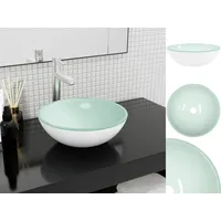 VidaXL Waschbecken Hartglas 35x12 cm Weiß