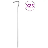 VidaXL Zeltheringe 25 Stk. 23 cm Ø5 mm Verzinkter