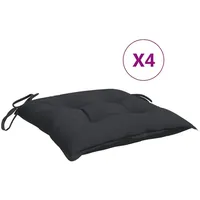 VidaXL Stuhlkissen 4 Stk. Schwarz 40x40x7 cm Oxford-Gewebe