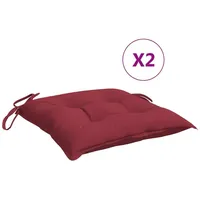 VidaXL Palettenkissen 2 Stk. Weinrot 50x50x7 cm Oxford-Gewebe