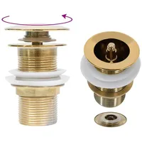 VidaXL Ablaufgarnitur ohne Überlauf Golden 6,4x6,4x9,1 cm
