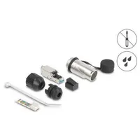 DeLock RJ45 Modularer Stecker feldkonfektionierbar Cat.6A mit robusten Kabelsteckergehäuse