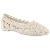 Stiefelparadies Damen Klassische Ballerinas in Beige