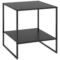 Homcom Beistelltisch Schwarz Metall 40 x 40 x 45