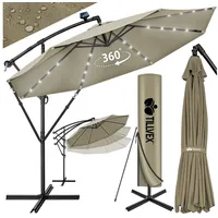 Tillvex Ampelschirm Ø 350 cm Braun