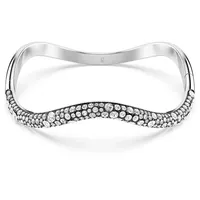 Swarovski Sublima Armreif, Rundschliff, Weiß, Rhodiniert