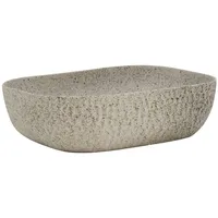 VidaXL Aufsatzwaschbecken Grau Rechteckig 48x37,5x13,5 cm Keramik