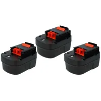 EXTENSILO 3x Akku kompatibel mit Black & Decker Cp122k,
