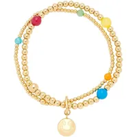 LEONARDO Armband »Smile Clip&Mix, 023750«, mit Achat, bunt