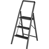 Wenko Leichte Aluminium Leiter Compact, 66 cm höher, Klapp-Trittleiter,