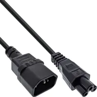 InLine Netzkabel C14 Kupplung auf C5 Stecker, schwarz, 1m