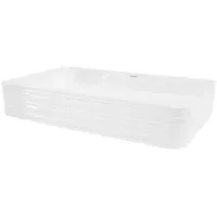 Luxebath Eckig Aufsatzwaschbecken 68 x 38 cm