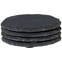 Creativ home Untersetzer RUND Schiefer- - grau