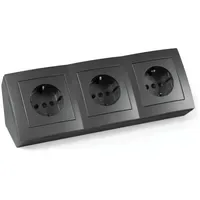 McPower Steckdosenblock Flair 0,15 m Anthrazit 3 St.