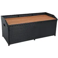 Estexo Gartenbank 120 x 50 x 0 cm Schwarz
