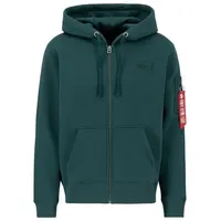 Alpha Industries Back Print Reißverschlusspullover Force Green 2XL