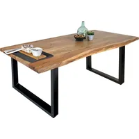 Sam Esstisch Baumkante massiv Akazie Natur 140 x 80