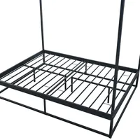 [en.casa] Himmelbett Kristianstad Metall 140x200 cm Schwarz