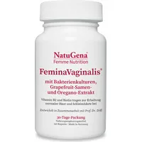 NatuGena FeminaVaginalis | 120 Kapseln | Bakterienkulturen, Grapefruit-Samen Oregano-Extrakt