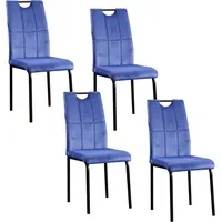 Hti-Living Stuhl Denton Velvet Blau