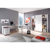 Möbelando Büro-Set Büroprogramm Bürokombination Büroeinrichtung Komplettset Clermont I Weiß
