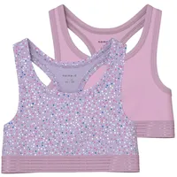 NAME IT Mädchen Nkfshort Top 2p Pastel Lilac Dot