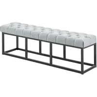 CLP Sitzbank Amun Stoff Schwarz grau/150 cm