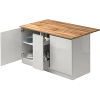 Kochstation Kücheninsel »KS-Sole,Kochinsel,Küchenarbeitsblock,Inselküche,Arbeitsinsel«, Breite 155 cm, mit Apothekerauszug, gedämpfte