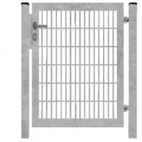 Fa-bausysteme Gartentor für Doppelstabmattenzäune Voll-Rahmen Zink 100 cm x