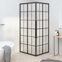 VidaXL Duschkabine Matt ESG 80x70x180 cm Schwarz