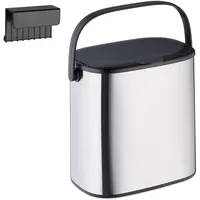 Relaxdays 5 l Silber/Schwarz