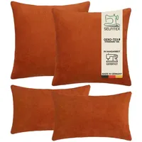 Selfitex 4er Set Cord Sofakissen 2X 30x50 + 2X