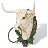 Aubaho Handtuchhalter Wandgarderobe Stier Bulle Ochse Antik-Stil Galloway Rind
