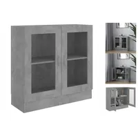 VidaXL Vitrinenschrank Betongrau 82,5x30,5x80 cm Holzwerkstoff