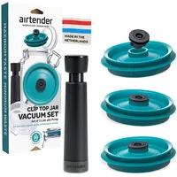 Airtender Vakuumdeckel-Set inkl. Pumpe für Einmachgläser – Frische Lebensmittel