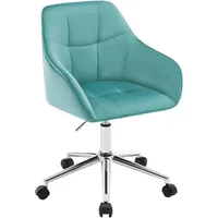 Woltu Bürohocker Homeoffice Stuhl, höhenverstellbar, mit Armlehnen Samtsitz :