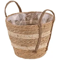 DEMA Pflanzkorb Seasons, Natur Seegras Pflanzgefäß, Blumenkorb, 30 cm,