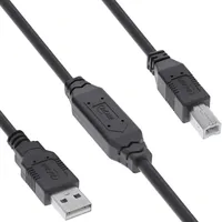 InLine USB 2.0 Aktiv-Kabel, USB-A Stecker zu USB-B Stecker,