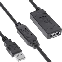 InLine USB 2.0 Aktiv-Verlängerung, USB-A Stecker/Buchse, 20m