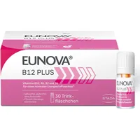 Eunova B12 Plus - Nahrungsergänzungsmittel mit Vitamin B1, B2,