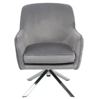 Happy Home Drehsessel mit Samtbezug 76 x 67 x