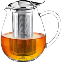 Wilmax england Wilmax WL-888803/A Borosilikatglas Teekanne, 1300mL Kapazität