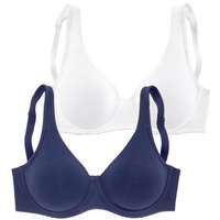 PETITE FLEUR Minimizer-BH Damen marine+weiß Gr.105C