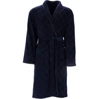 VOSSEN Bademantel mit Schalkragen in marine blau | Gr.: