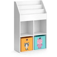 Vicco Kinderregal Weiß Luigi mit 2 Faltboxen - 72x114x31