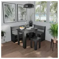 Vicco Esstisch mit Stuhl Roman, Schwarz, 90 x 60